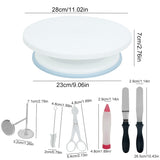 Set Turntable Pastry Spatulas Nozzle For Cake