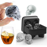 Halloween Party Silicone 3D Ice Cube Skull Shape