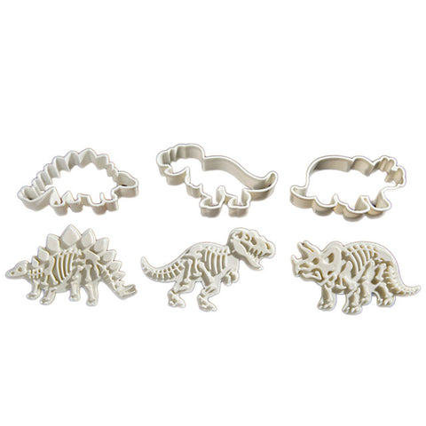 Fossil Dinosaur Chocolate Mold Cookie Cutter  3pcs