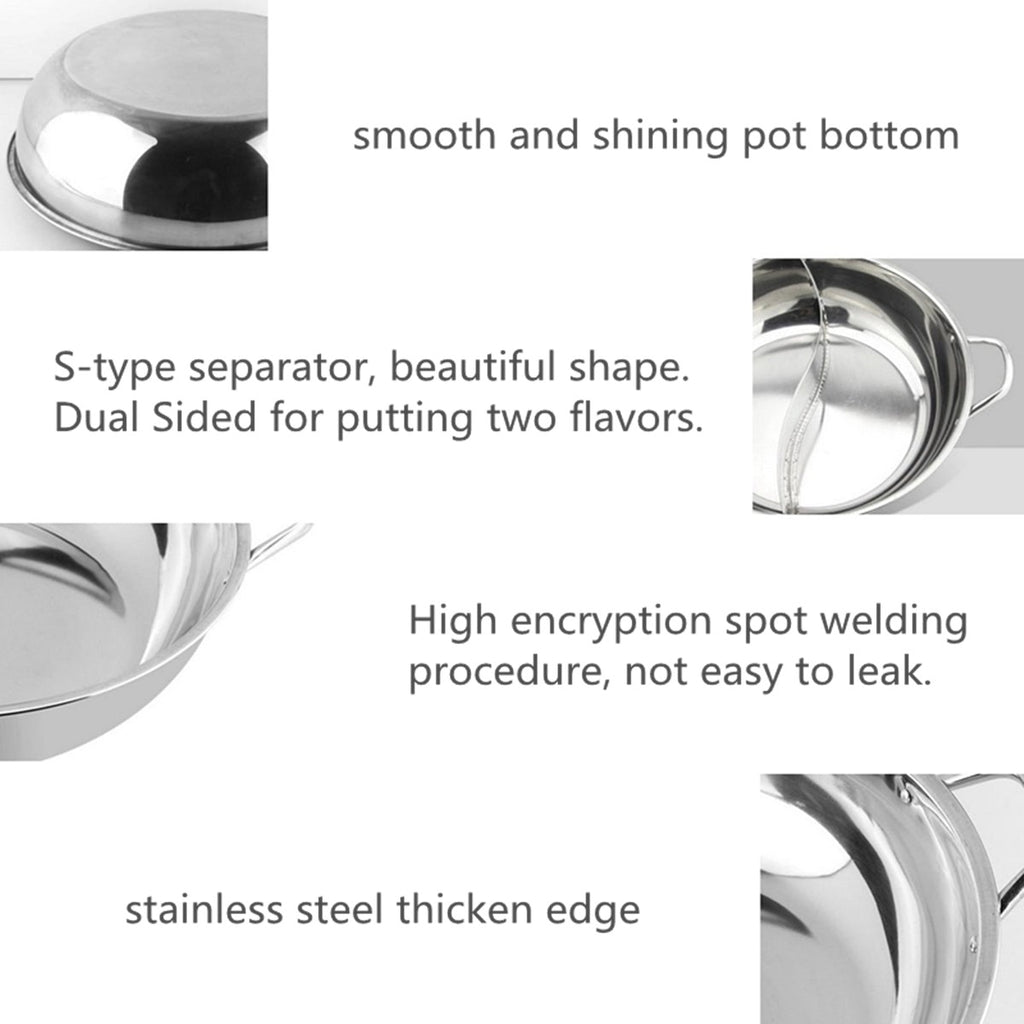Stainless Steel Divided Pot 38cm – PutOnApron