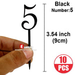 Acrylic Number cake Topper 10pcs