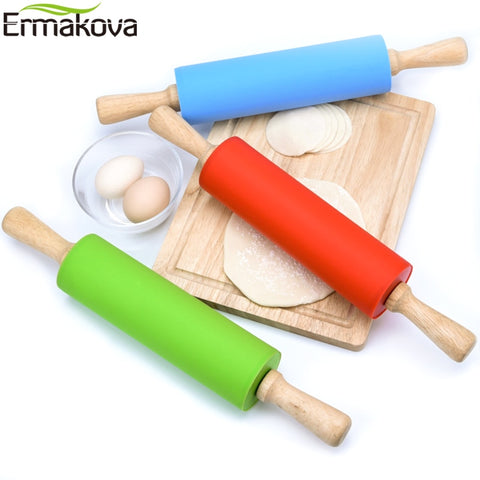 Rolling Pin with Wooden Handle Dough Roller