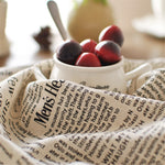 English Newspaper Style Napkin