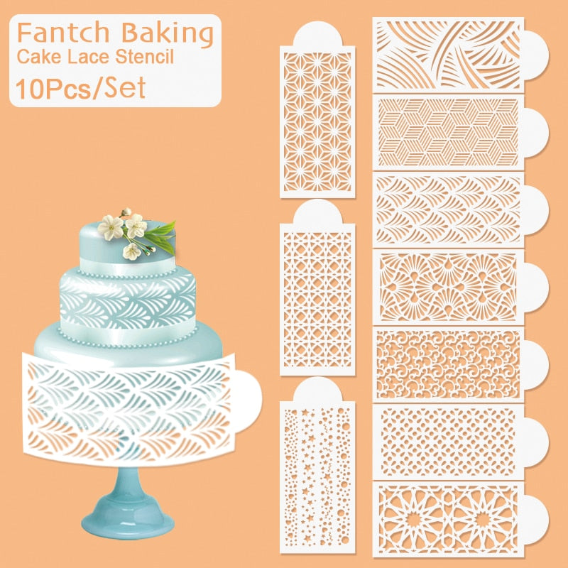 Lace Cake Stencil PutOnApron