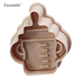 4 Pcs Baby Cookies Stamp Mold