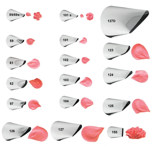 Petal Piping Tip Nozzle 14pcs set – PutOnApron - Main Image