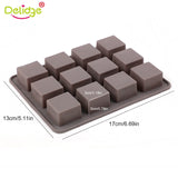 12 Holes Square Chocolate Mold