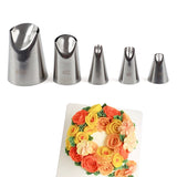 Petal Stainless Steel Icing Piping Nozzle 5pcs/set