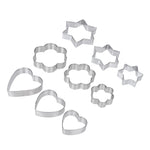 Star Heart Flower Cookie Cutter 3pcs/set Stainless Steel