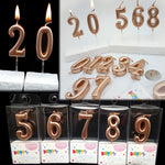 Gold Number Birthday Candles