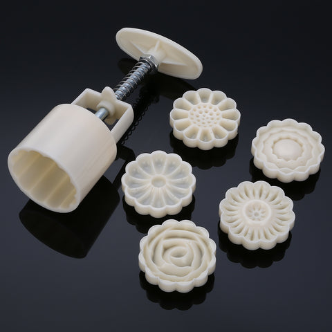 3D Flower Mooncake Mold 6 Set